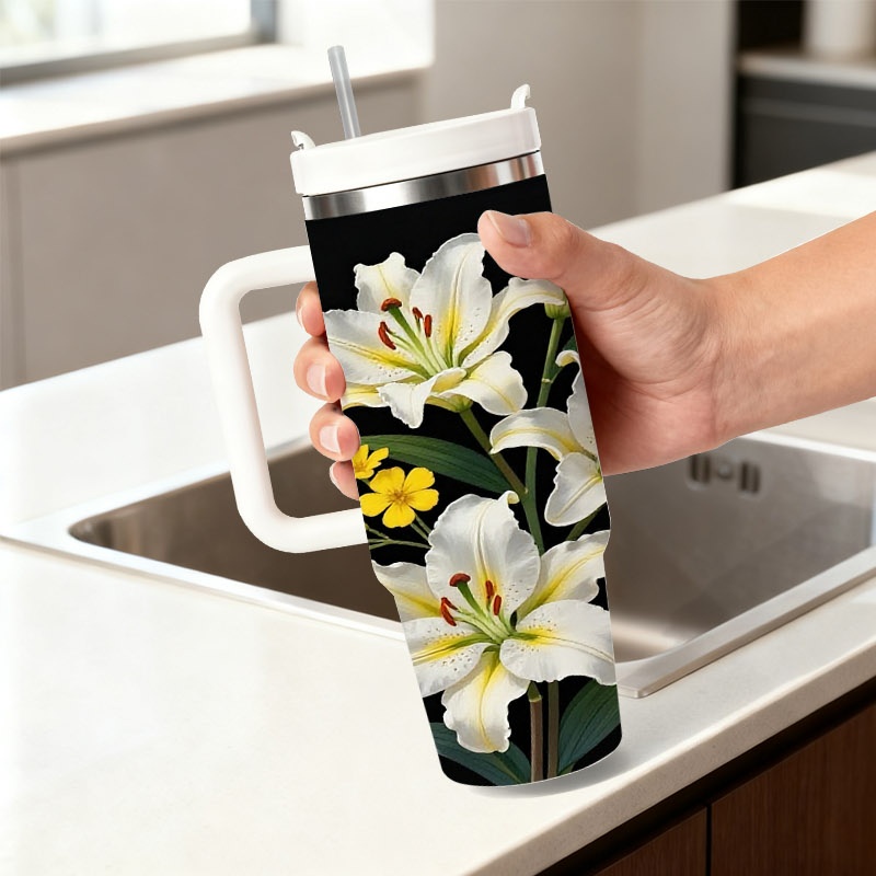 Sublimation Mug White - 40 oz roestvrijstalen dubbelwandige geïsoleerde beker