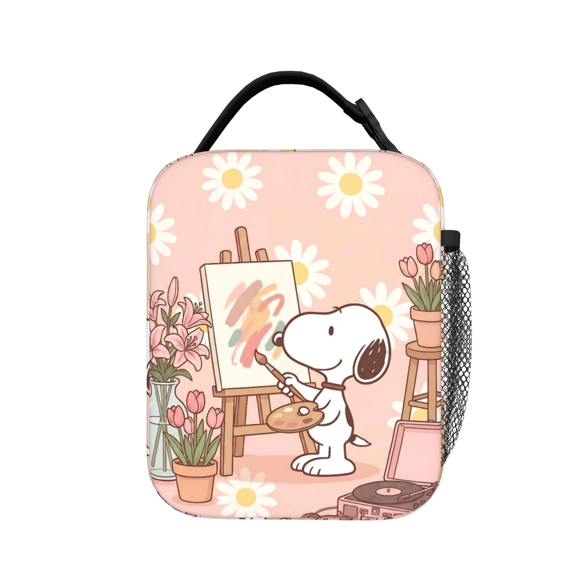 Tote Bag Sublimation - Tekening Leuke S-Snoopys Geïsoleerde Lunchtas Draagbare