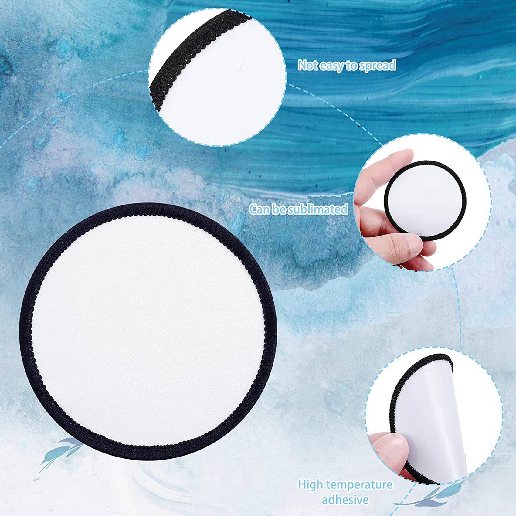 Hat Sublimation Blank - ABXF-48 Stuks Sublimatie Patch Blanks Kwaliteitsstof