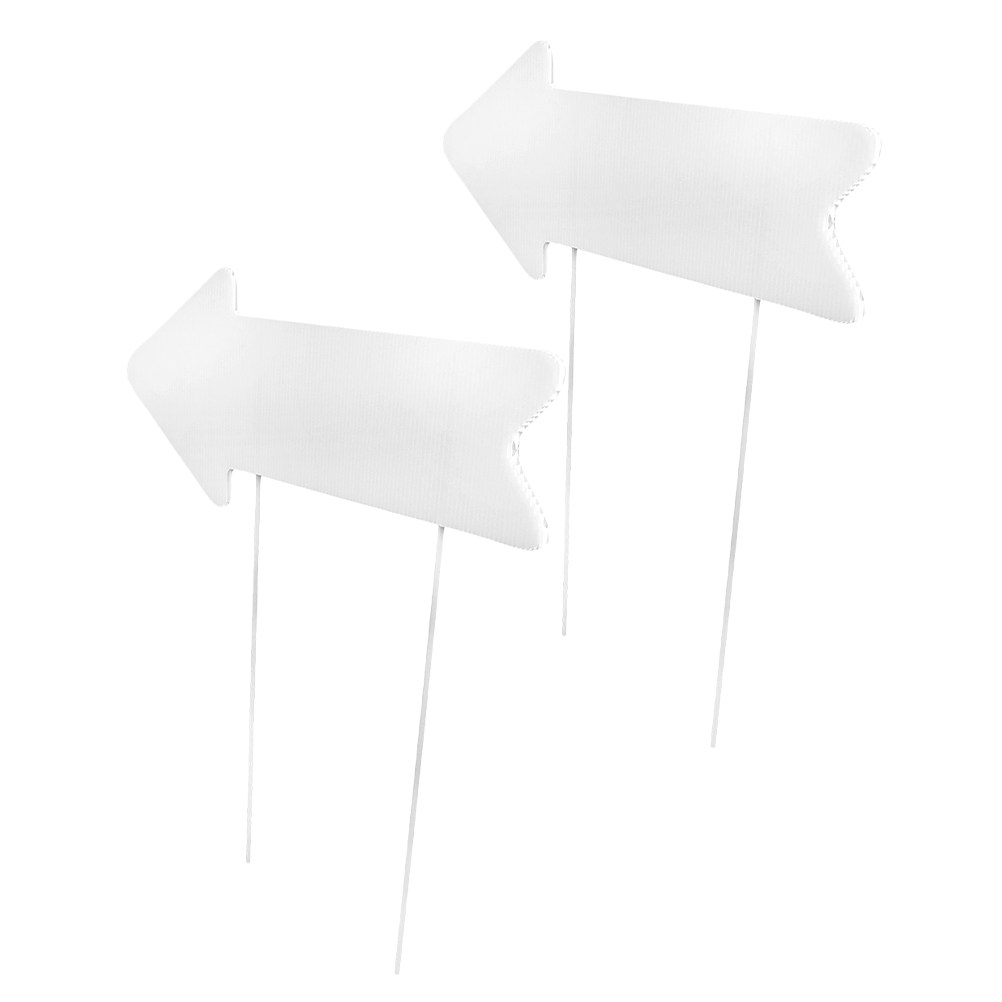 Yard Sign Blank - 2 stuks blanco tuinbord met pijl,