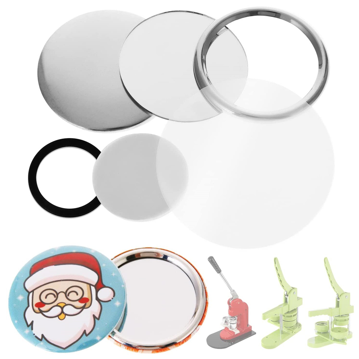 Lege spiegelbadgeknop onderdel - Button Badge Blank recensie en prijs