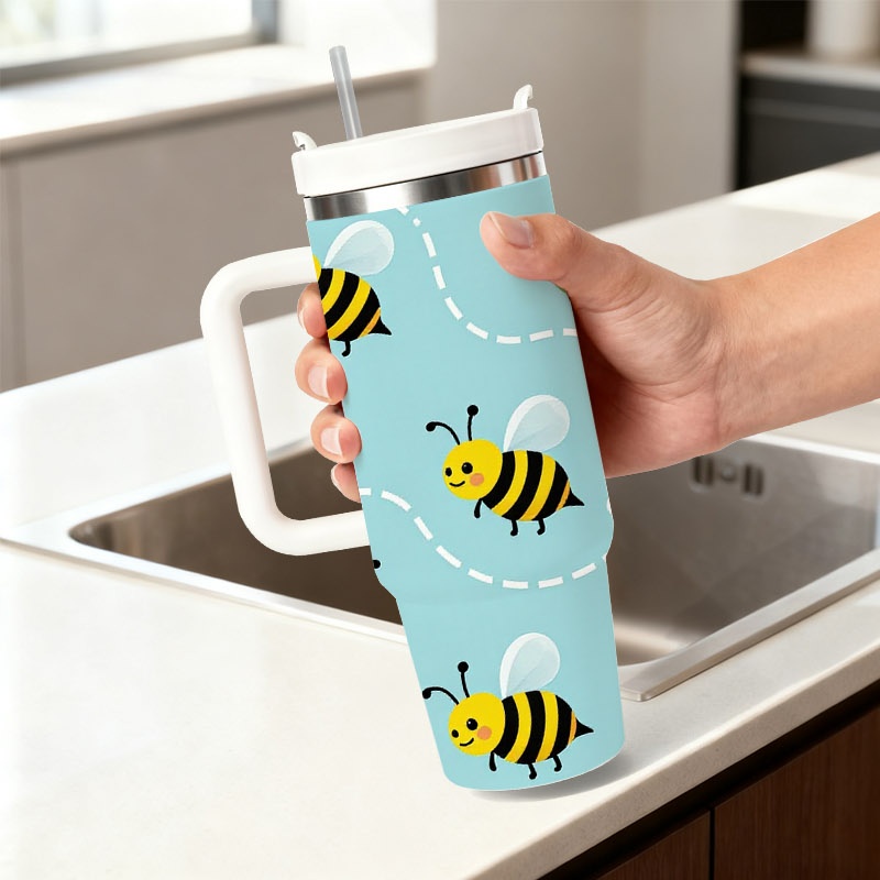 Speelse cartoonbij en witte bl - Sublimation Mug White recensie en prijs