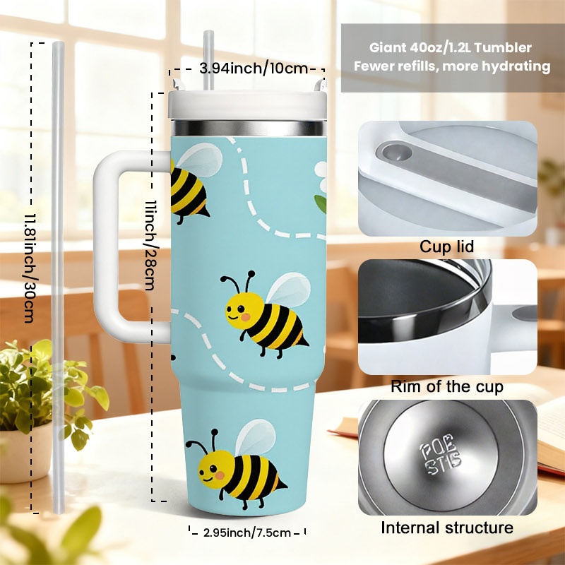 Speelse cartoonbij en witte bl - Sublimation Mug White recensie en prijs