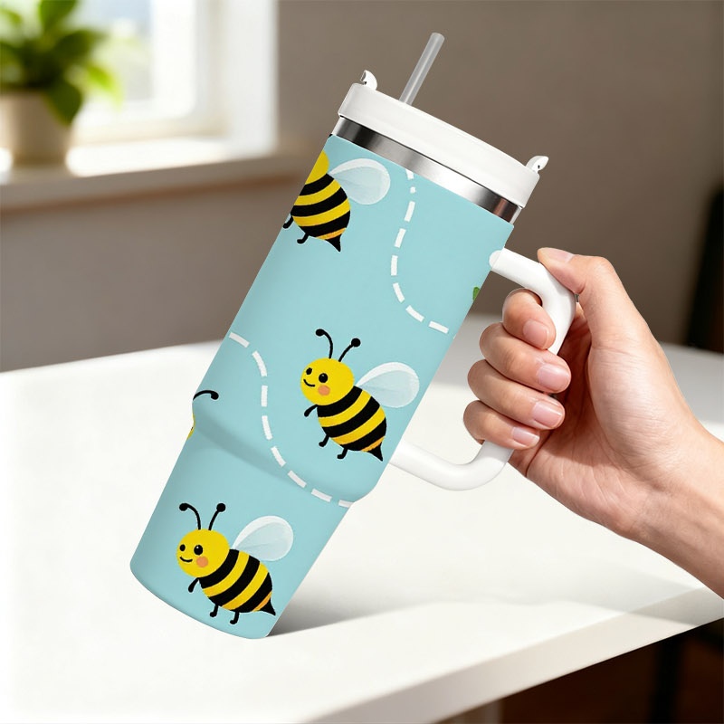 Speelse cartoonbij en witte bl - Sublimation Mug White recensie en prijs